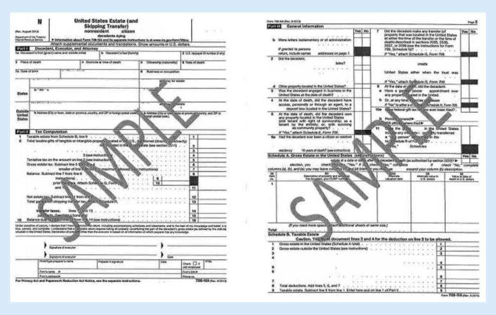 Sample tax forms